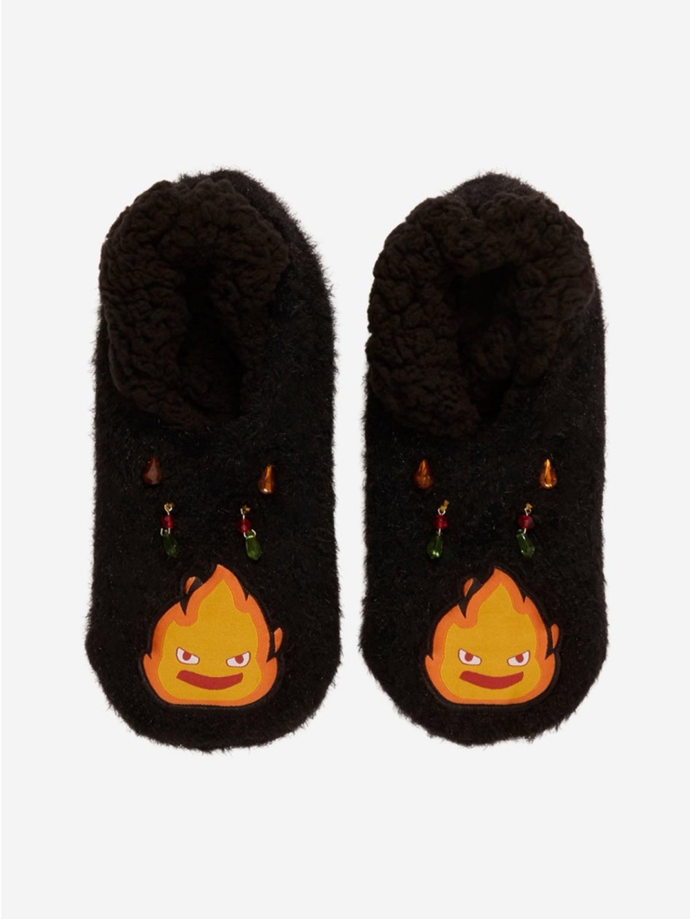 Studio Ghibli® Howl's Moving Castle Calcifer Beads Cozy Slippers